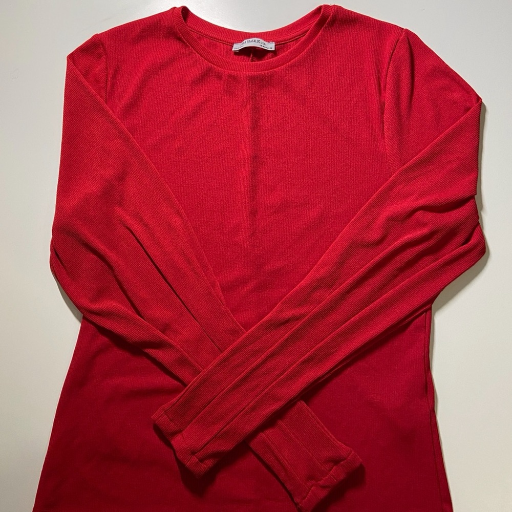 ZARA t-shirt with pleated cuffs